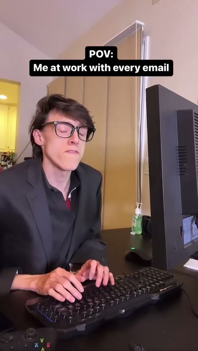 Poster of the video: Email Frustration POV With an Unfiltered Office Reaction